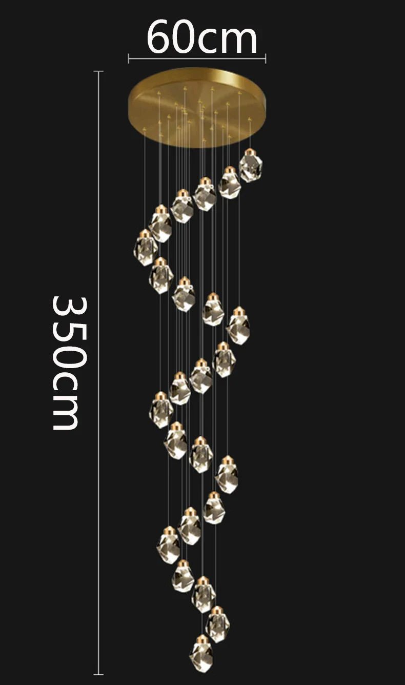 Modern Crystal Staircase Chandelier Pendant Light - Decorbites