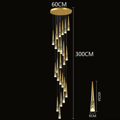 Modern Crystal Staircase Chandelier Pendant Light - Decorbites