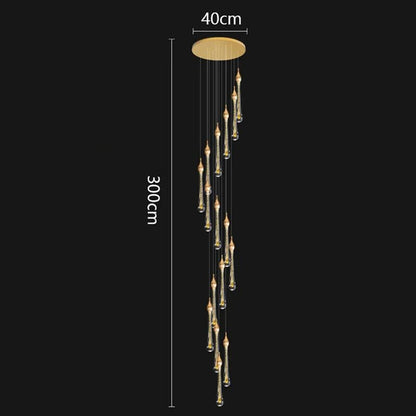 Modern Crystal Staircase Chandelier Pendant Light - Decorbites
