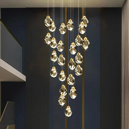 Modern Crystal Staircase Chandelier Pendant Light - Decorbites