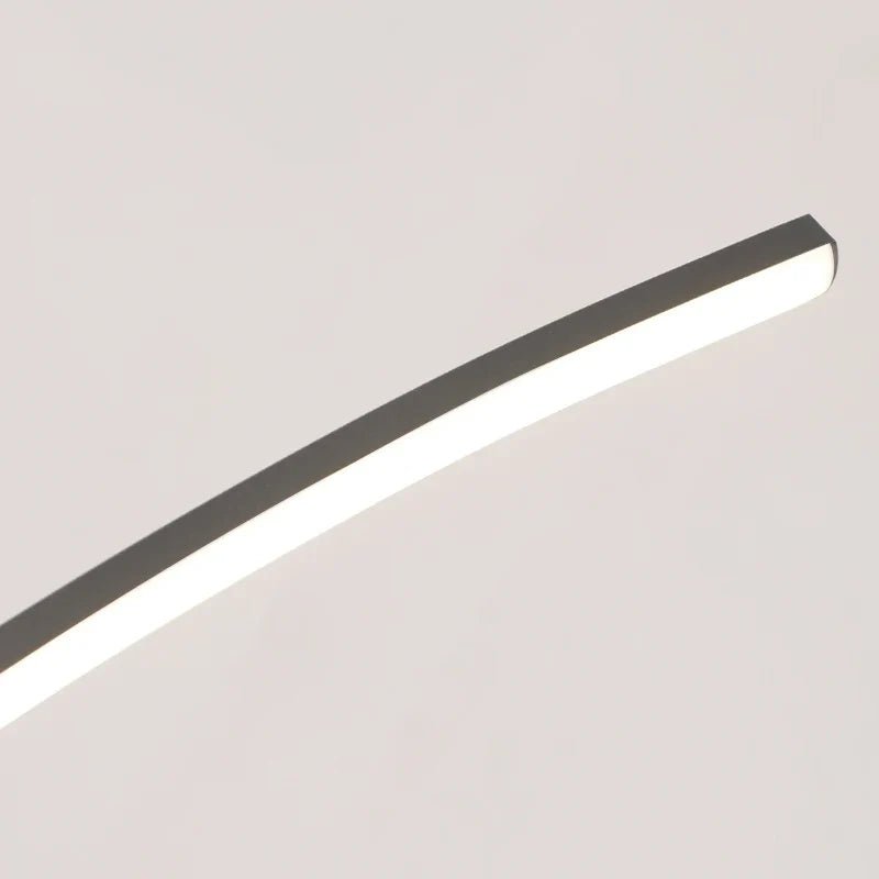 Modern Curved Bridge LED Pendant Light in Black or Gold - Decorbites