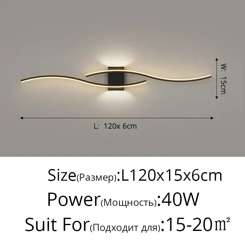 Modern curved gold led wall lamp with sleek curved arms and central black fixture for bedroom decorbites led wall lighting