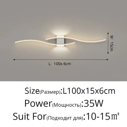 Modern white led wall lamp with sleek curved arms and central rectangular fixture for decorbites led wall lighting