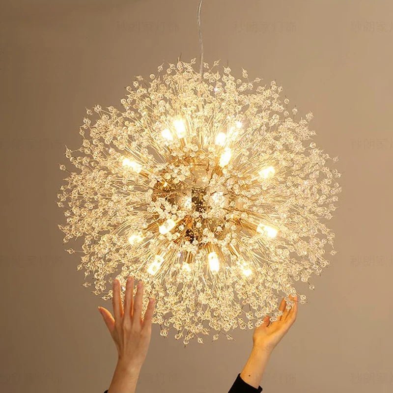 Modern Dandelion Starburst Pendant Light In Chrome - Decorbites