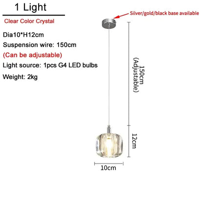 A clear faceted spherical crystal led chandelier with a silver gold black base for modern decorbites crystal lighting