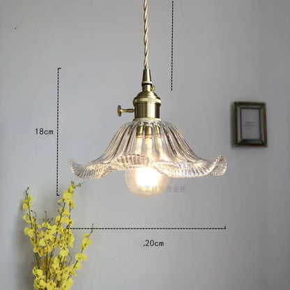 Modern diamond amber glass led pendant light with delicate fluted clear glass and brass hardware for dining room