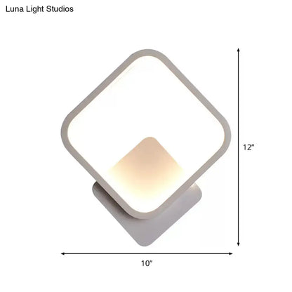 Modern diamond white led wall lamp with sleek angular design providing soft ambient lighting for bedroom use