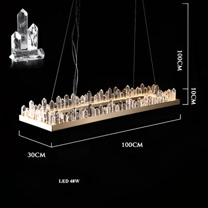 Modern double tier gold dimmalbe led crystal high ceiling chandelier with clear crystal prisms on a gold base by Decorbites dimmalbe led