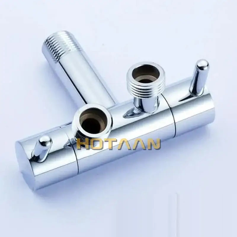 Modern dual handle brass chrome wall mount faucet with chrome finish and threaded connections for decorbites brass chrome use