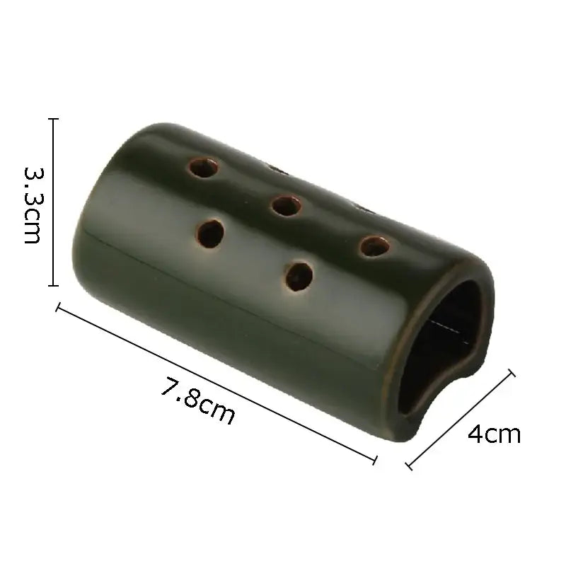 Dark green lotus seedpod ceramic incense burner with five circular holes for modern living room decor