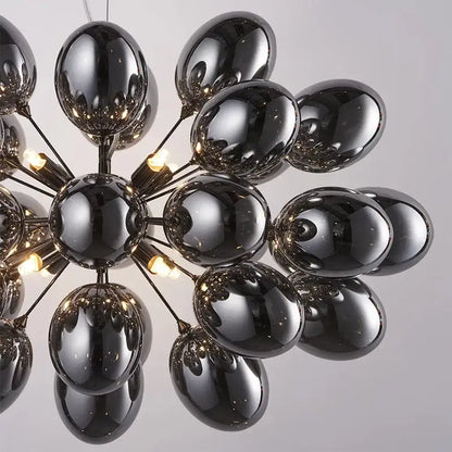Black glass globe modern spherical grape glass chandelier pendant light for dining room decorbites elegant grape design