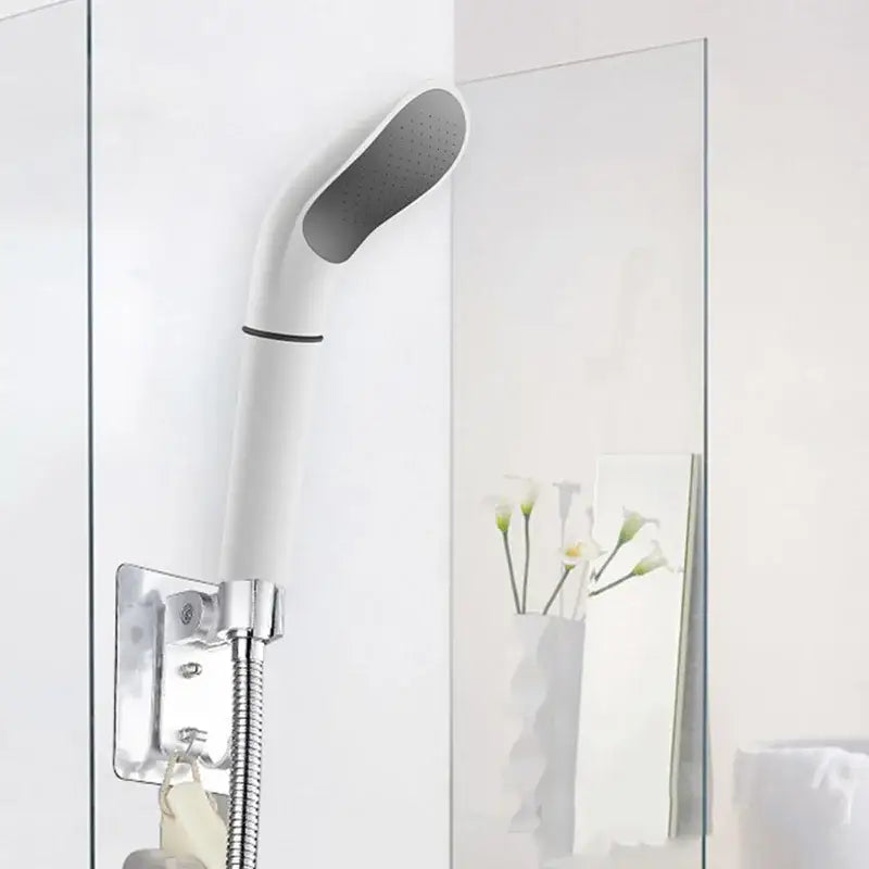 Modern elegant white abs shower head in white and gray with sleek design for bathroom decorbites elegant white sprayer