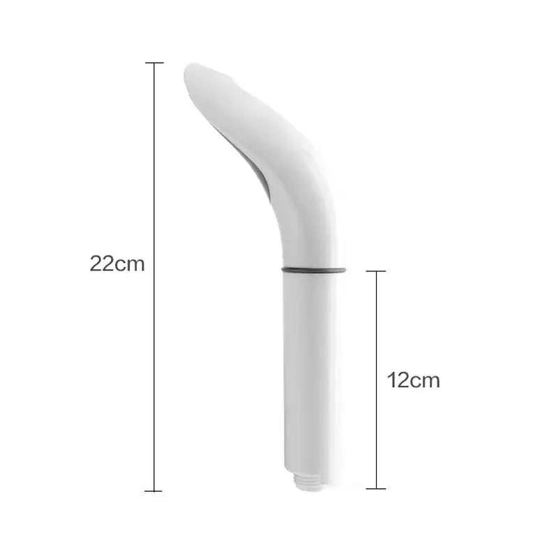 Modern elegant white abs shower head with curved spout and cylindrical handle by decorbites elegant white bathroom sprayer