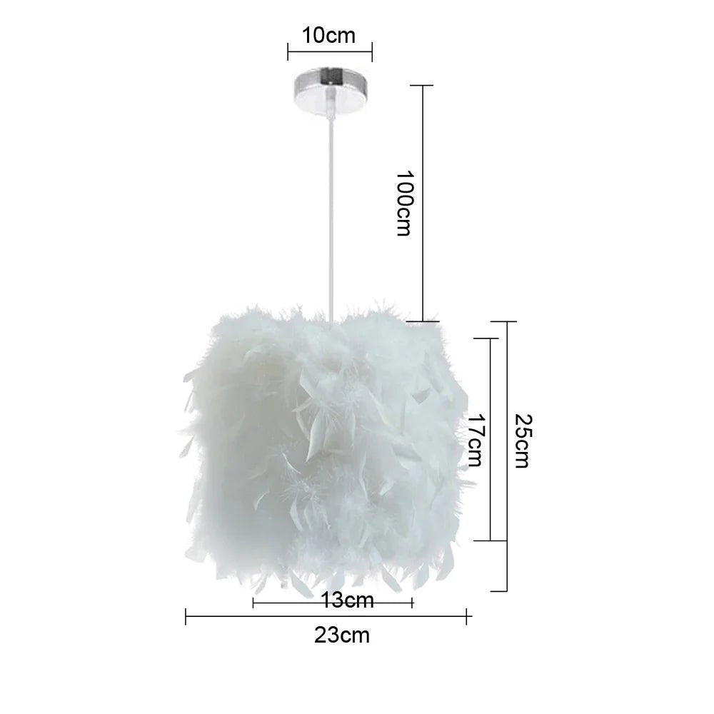 Modern Feather Pendant Light in White or Black - Decorbites