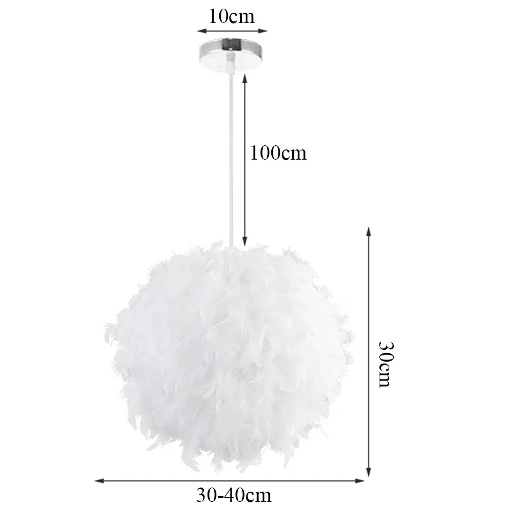 Modern Feather Pendant Light in White or Black - Decorbites