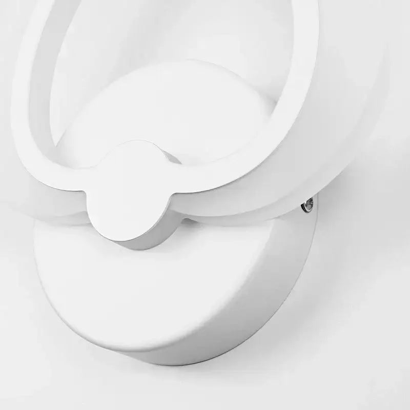 Modern flame acrylic led wall light in white with smooth cloud-shaped design for living room decorbites acrylic led wall light