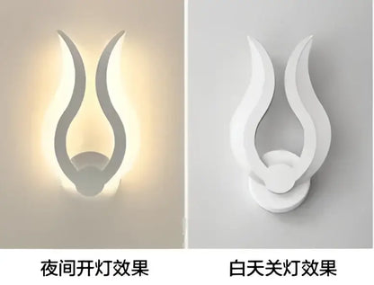 Modern flame acrylic led wall light white sconce with sleek flame design and soft ambient lighting for living room decorbites acrylic led wall