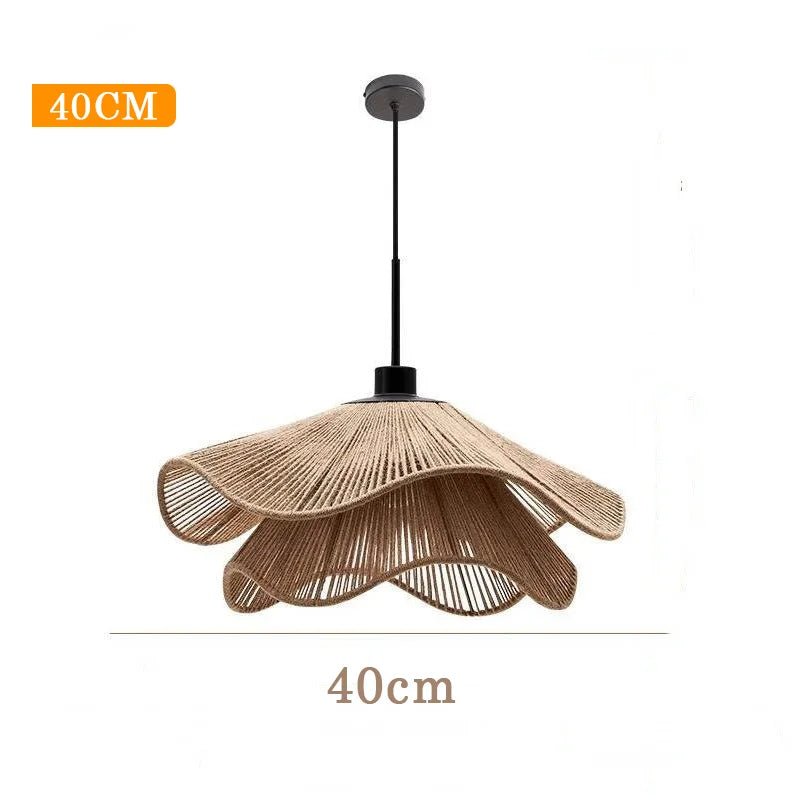 Modern Flower Fabric Pendant Light With Warm Glow - Decorbites