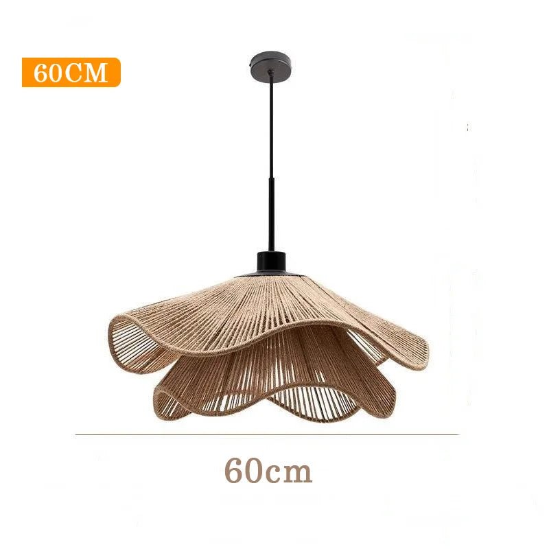 Modern Flower Fabric Pendant Light With Warm Glow - Decorbites