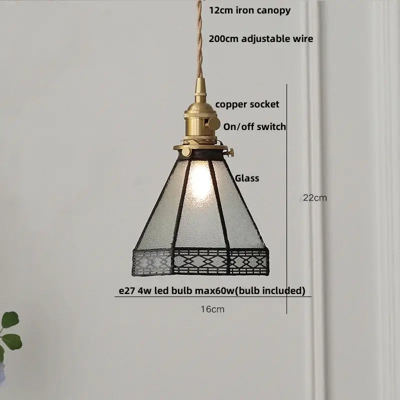 Modern flower white and amber clear glass led pendant light with brass copper socket and black metal trim for dining room decorbites clear glass pendant lights