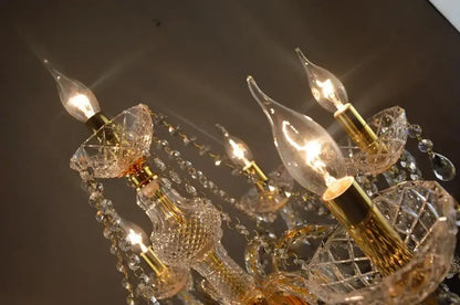 Elegant modern french gold crystal floor lamp with crystal floor lamp decorbites style featuring faceted glass shades and metal accents
