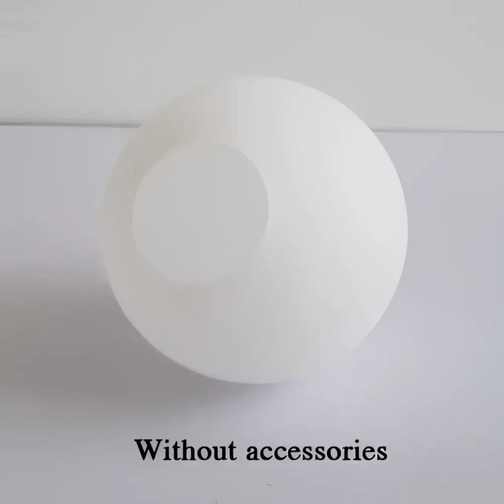 Modern frosted glass ball pendant light with a smooth matte finish and gold ring for bedroom decorbites glass ball