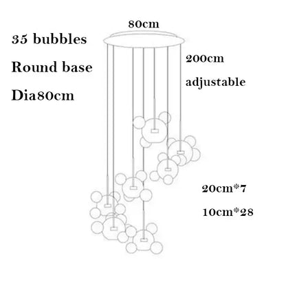 Modern frosted white bubble ball pendant light with 35 adjustable frosted bubble lights decorbites bubble ball for kitchen island