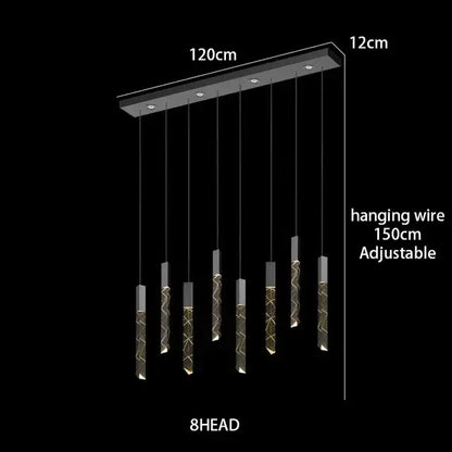 Modern geometric crystal chrome led chandelier black rectangular ceiling fixture with eight gold-toned twisted glass lights decorbites crystal chrome chrome led chandelier