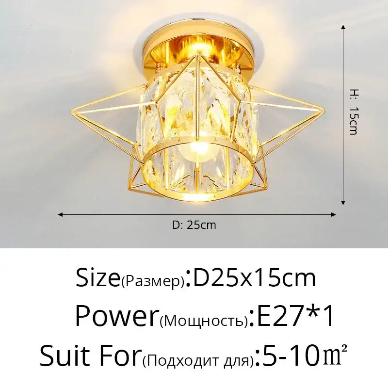 Modern geometric gold and black crystal glass led chandelier with gold-toned metal frame and crystal-encrusted shade for living room decorbites crystal glass