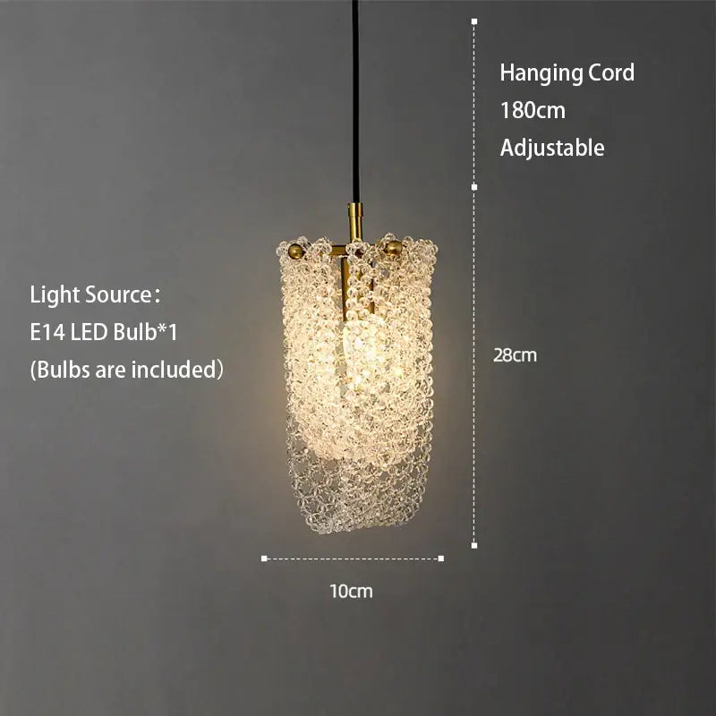 Modern geometric gold and clear crystal led ceiling chandelier with warm glow and gold-toned decorbites crystal led accents