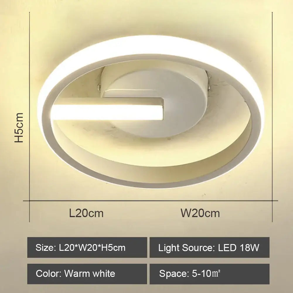 Modern geometric white led ceiling light with sleek circular design and warm white illumination for living room decorbites led ceiling