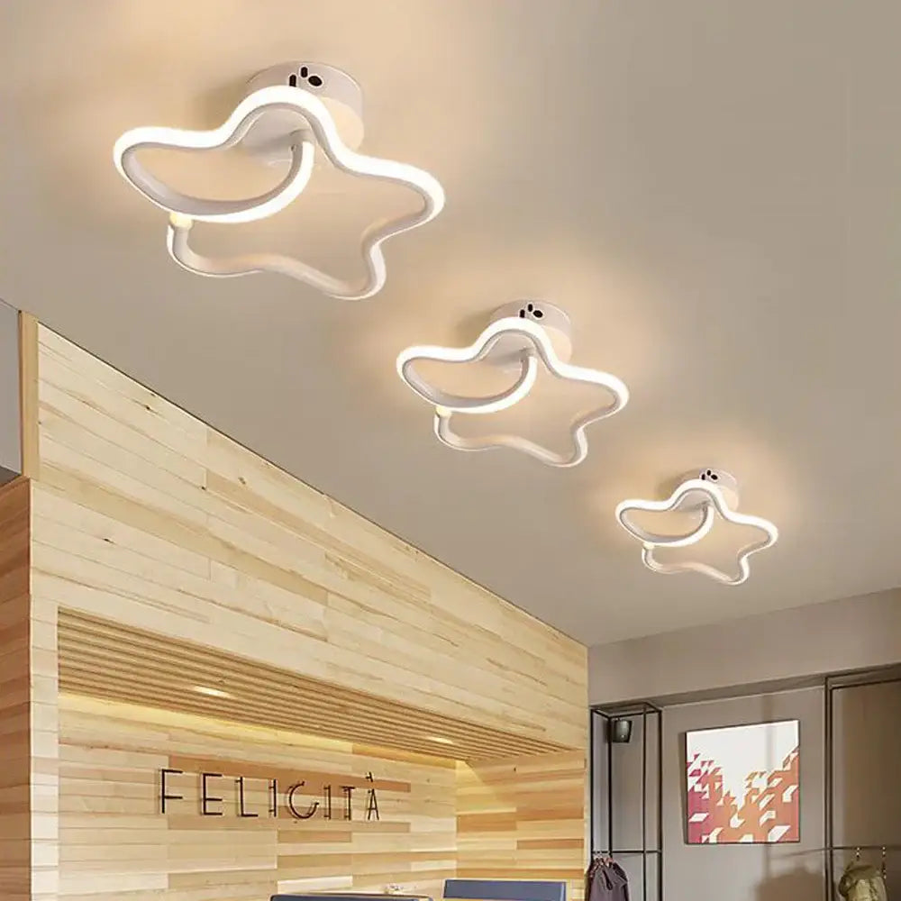 Modern geometric white cloud-shaped led ceiling light by decorbites ideal for living room ceiling light decor