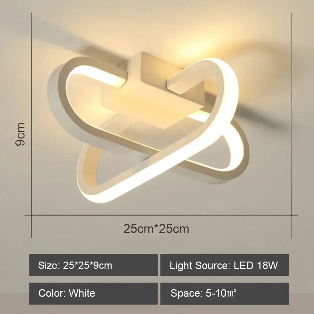 White led wall sconce with modern intertwined loop design as a decorbites led ceiling light for living room decor