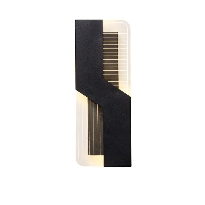 Modern geometric black and translucent wall lamp with gold accents for decorbites led bedroom wall lighting
