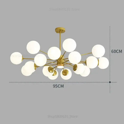 Modern glass ball pendant lights gold with frosted glass globes in a branching decorbites glass ball pendant design chandelier