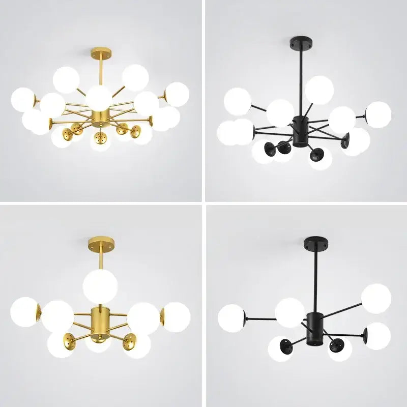 Modern glass ball pendant lights with gold or black finish featuring frosted glass globes for living room decorbites chandelier