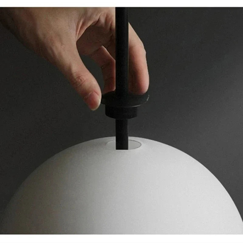 Modern Glass Globe 3-Light Pendant Chandelier - Decorbites