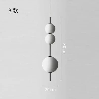 Modern Glass Globe 3-Light Pendant Chandelier - Decorbites