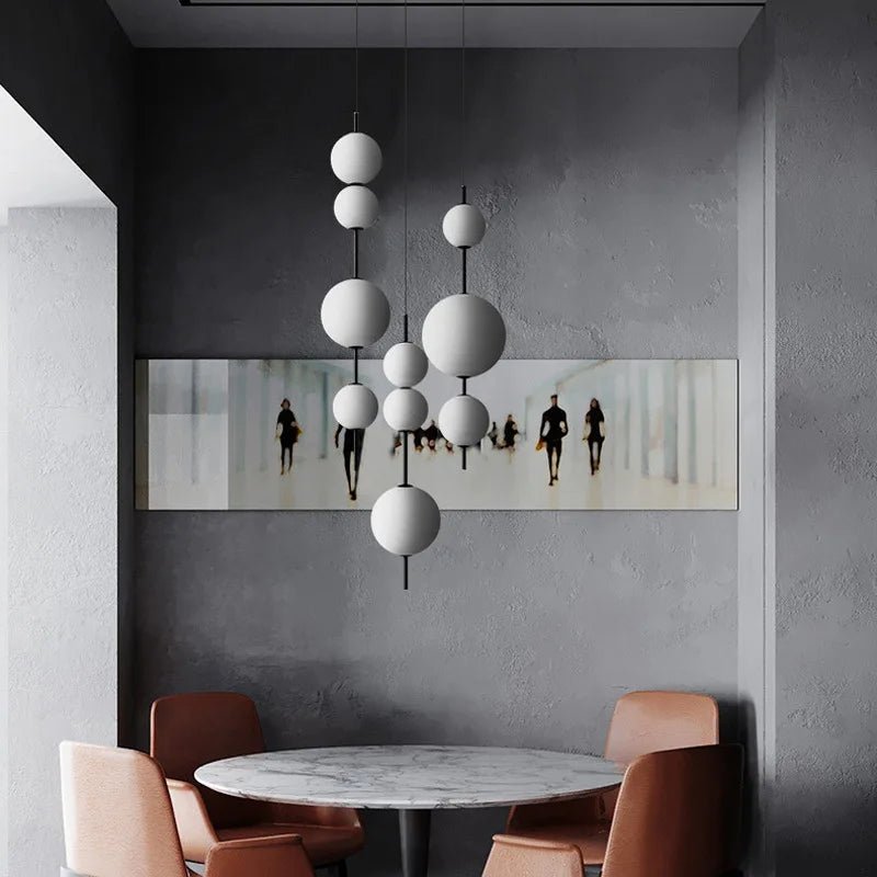 Modern Glass Globe 3-Light Pendant Chandelier - Decorbites