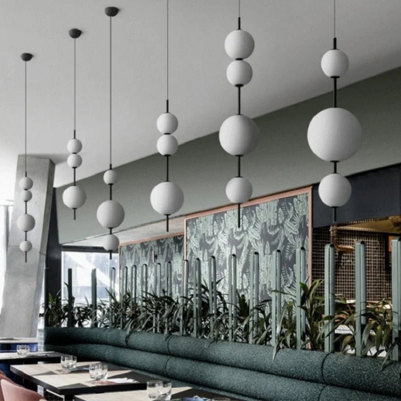 Modern Glass Globe 3-Light Pendant Chandelier - Decorbites
