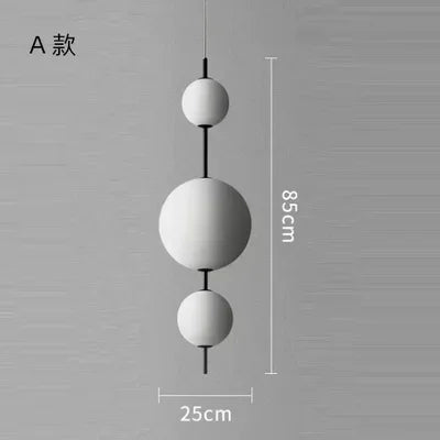 Modern Glass Globe 3-Light Pendant Chandelier - Decorbites