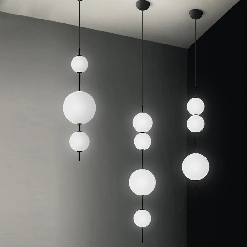 Modern Glass Globe 3-Light Pendant Chandelier - Decorbites