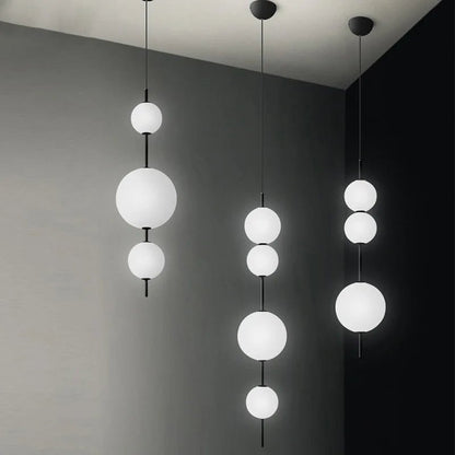 Modern Glass Globe 3-Light Pendant Chandelier - Decorbites