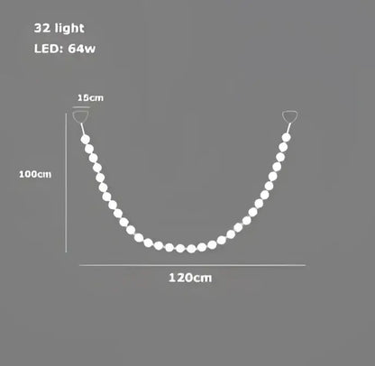 A sleek curved string of 32 white led lights for decorbites glass gold pendant light glass gold pendant decor