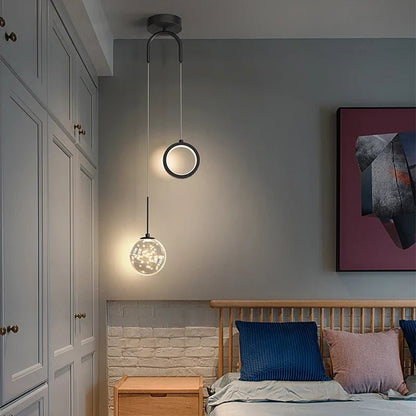 Modern Glass Pendant Light in Black or Gold - Decorbites