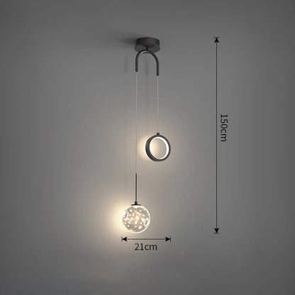 Modern Glass Pendant Light in Black or Gold - Decorbites