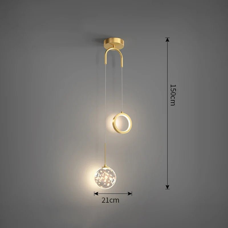 Modern Glass Pendant Light in Black or Gold - Decorbites
