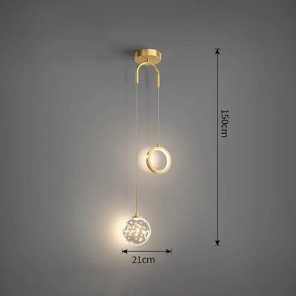 Modern Glass Pendant Light in Black or Gold - Decorbites