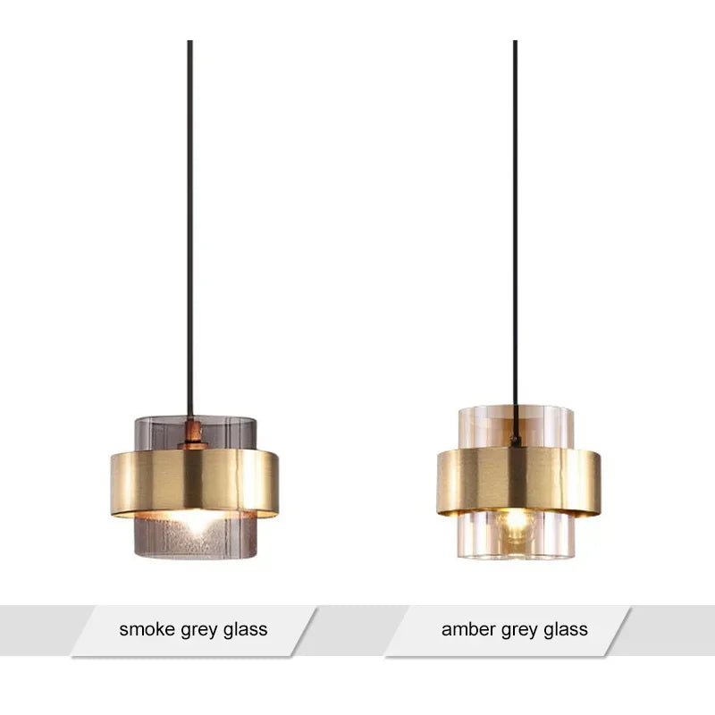 Modern Glass Pendant Light With Brass Finish - Decorbites