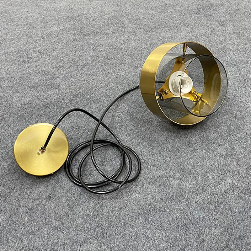 Modern Glass Pendant Light With Brass Finish - Decorbites